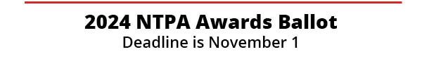 2024 NTPA Awards Ballot: Deadline is November 1st